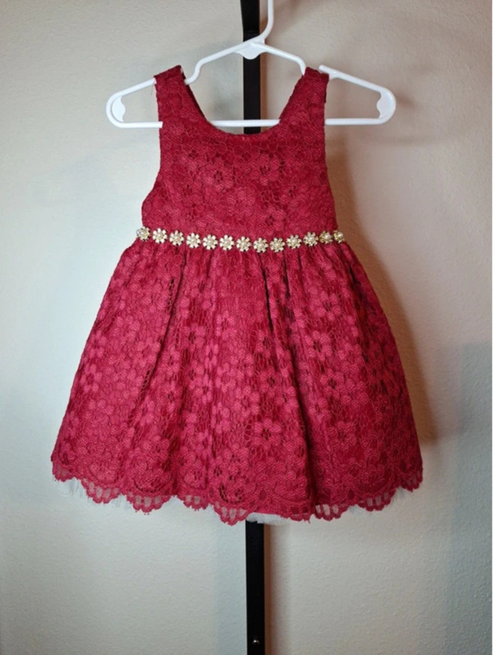American Princess Baby's Red Burgundy Dress size 24M